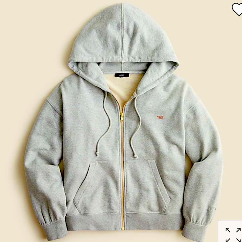 J. Crew University Terry Zip-Up Hoodie - NWT!